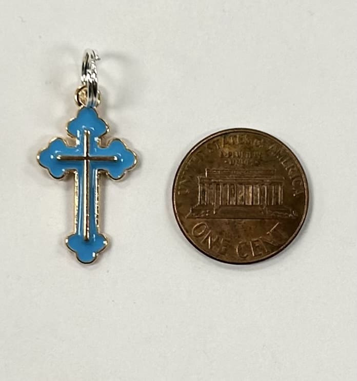 Blue Cross Charm - DiceEmporium.com