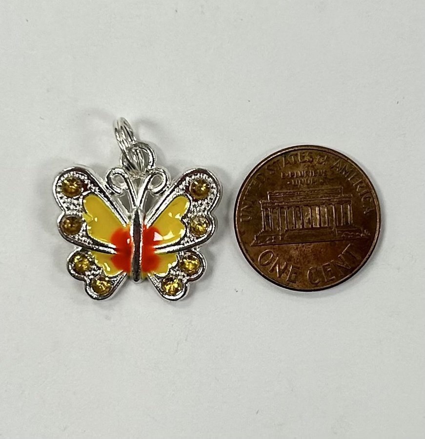 Yellow Butterfly Charm - DiceEmporium.com