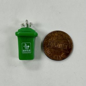 Green Garbage Bin Charm - DiceEmporium.com