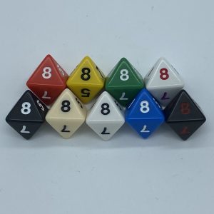 8-Sided Opaque Polyhedral Dice - DiceEmporium.com