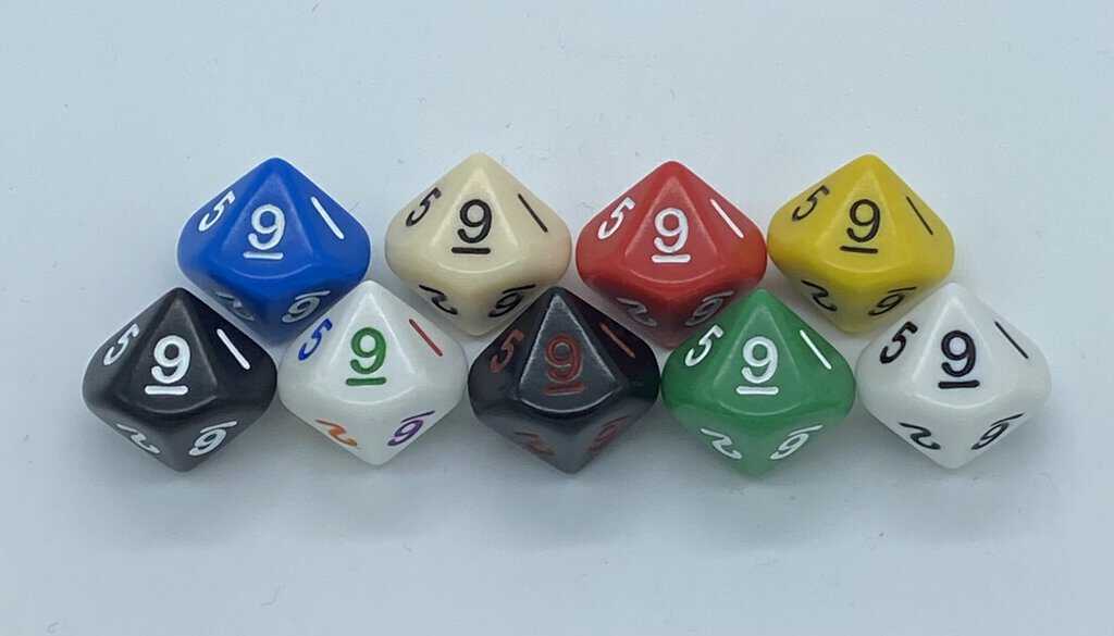 10-Sided Opaque Polyhedral Dice - DiceEmporium.com