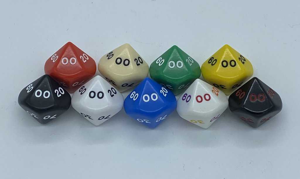 10-Sided% Opaque Polyhedral Dice - DiceEmporium.com