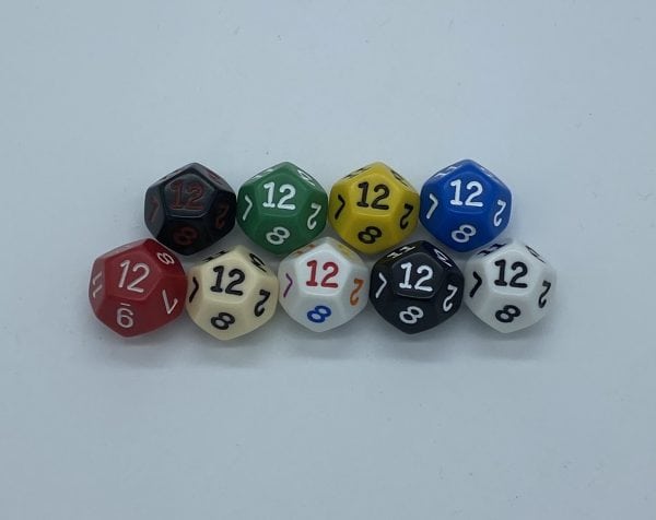 12-Sided Opaque Polyhedral Dice - DiceEmporium.com