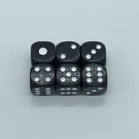30mm Round Corner Black D6 Dice - DiceEmporium.com