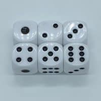 30mm Round Corner White D6 Dice - DiceEmporium.com