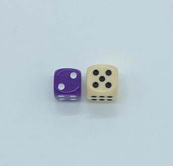 14mm Red Dice next to 16mm Dice -DiceEmporium.com