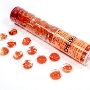 Orange Catseye Glass Stones - Dice Emporium