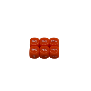 Orange Percentage Dice -