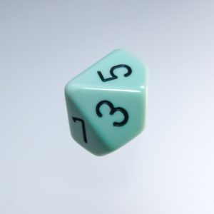 Chessex Pastel Green Black 10-Sided die - The Dice Emporium