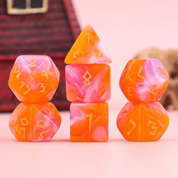 Pink Pumpkin Dice - The Dice Emporium