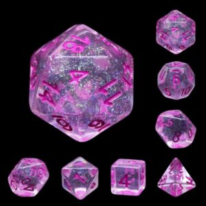 HD Pink World Dice Set - The Dice Emporium