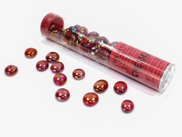 Red Iridized Glass Stones - Dice Emporium