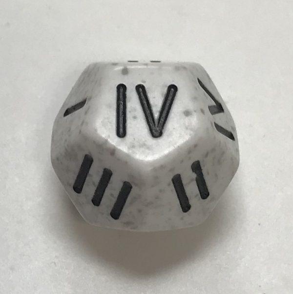 Roman d4 Arctic Camo Dice - DiceEmporium.com