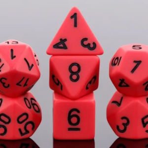 Matte Red 7 die set - Dice Emporium