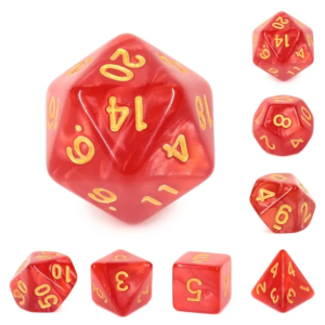 Red Pearl Gold Font HD - Dice Emporium