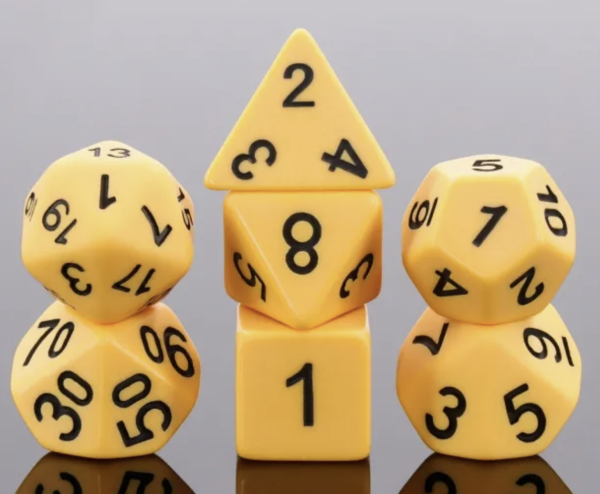 Matte Yellow 7 die set - Dice Emporium
