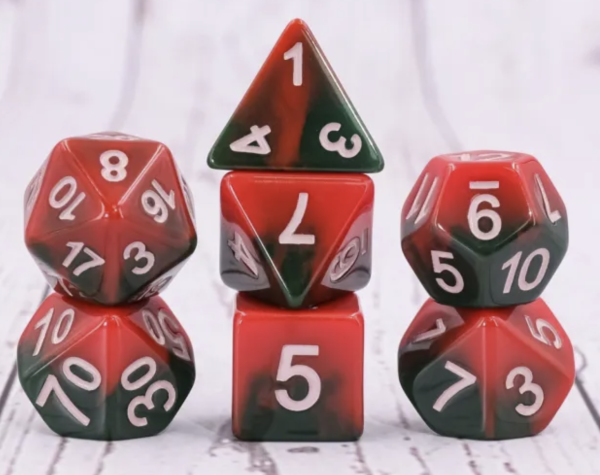 Inflamed Fire 7 die set - Dice Emporium