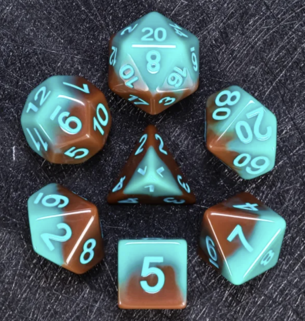 Dripping Sky 7 die set - Dice Emporium