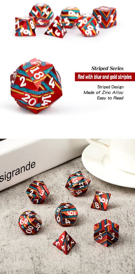 Stripe 7 Piece Set Festival -DiceEmporium.com