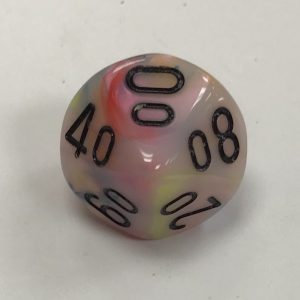 Festive Circus Black Tens 10 d10 Dice - DiceEmporium.com