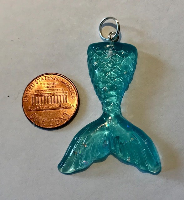 Aqua Mermaid Tail Charm