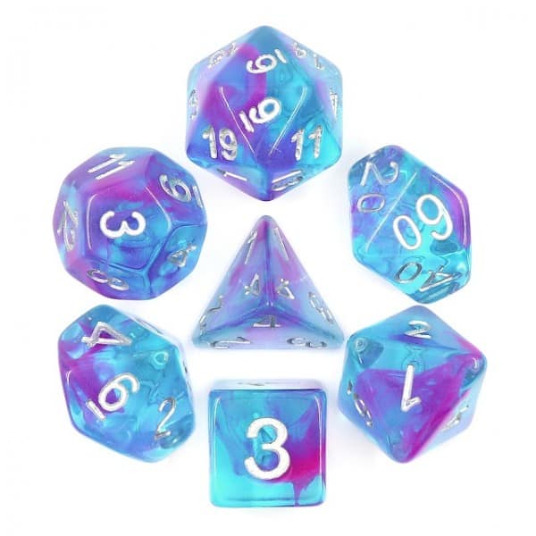 Aquarium Ribbon Dice Set - DiceEmporium