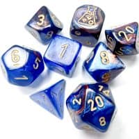 Lustrous Azurite/gold -DiceEmporium.com