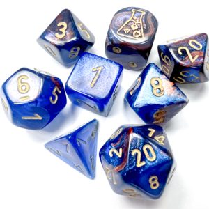 Lustrous Azurite/gold -DiceEmporium.com