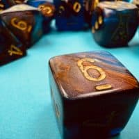 Lustrous Azurite/gold -DiceEmporium.com
