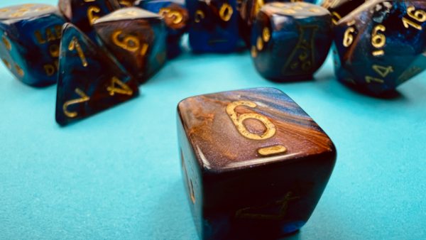 Lustrous Azurite/gold -DiceEmporium.com