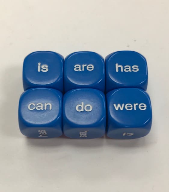 Being and Helping Verbs Dice - DiceEmporium.com