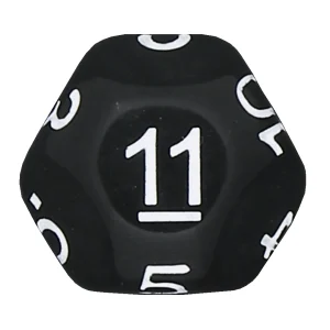 Black D11 Dice