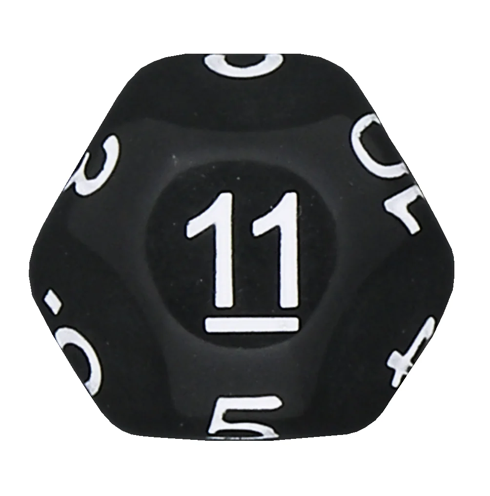 Black D11 Dice