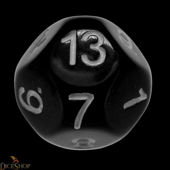 Black D13 Dice