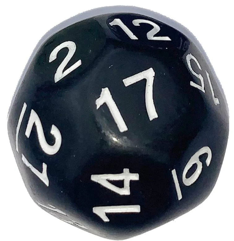 Black D21 Dice
