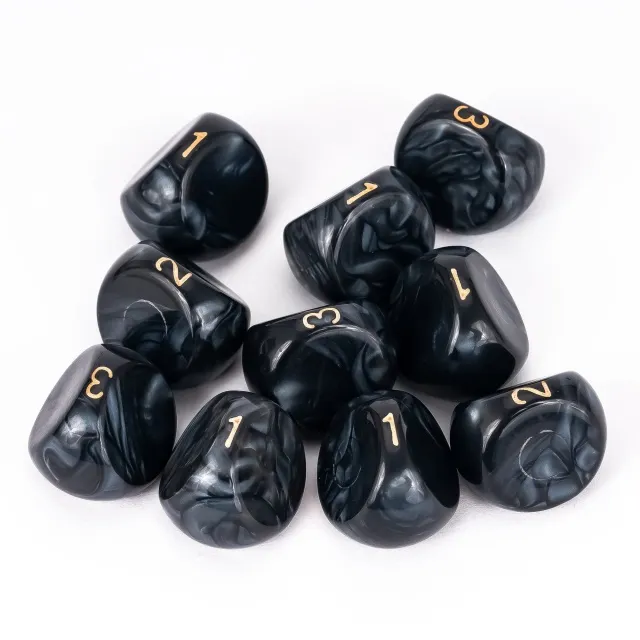 3 Sided Transparent Dice (d3) - Chessex - Dice Emporium