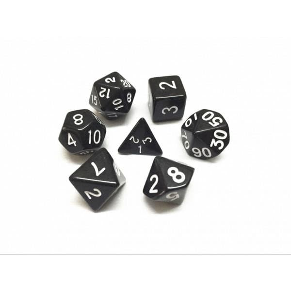 Black Opaque Dice Set - DiceEmporium.com