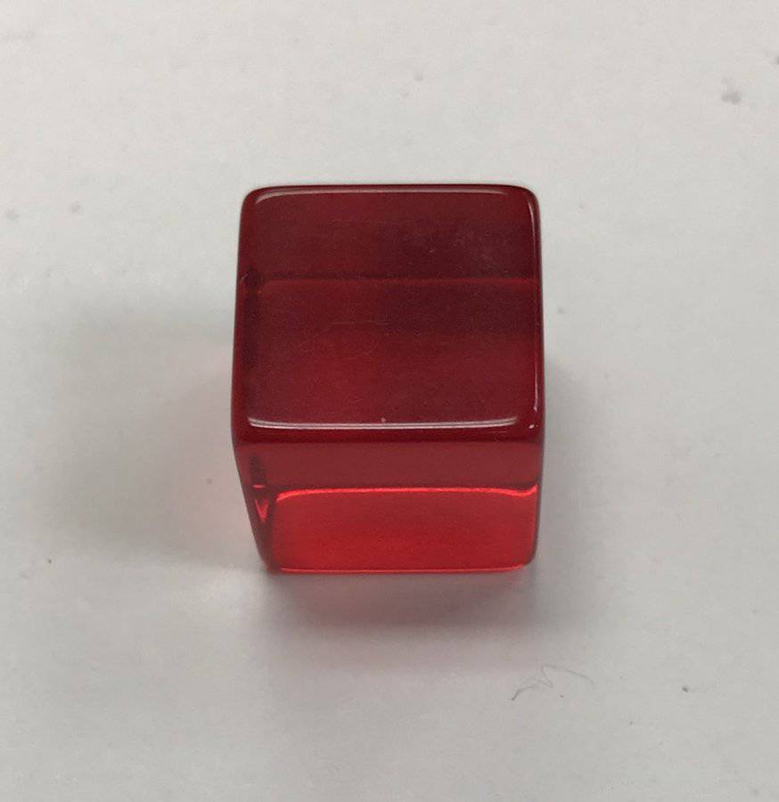 Blank Transparent 16mm Dice Red - DiceEmporium.com