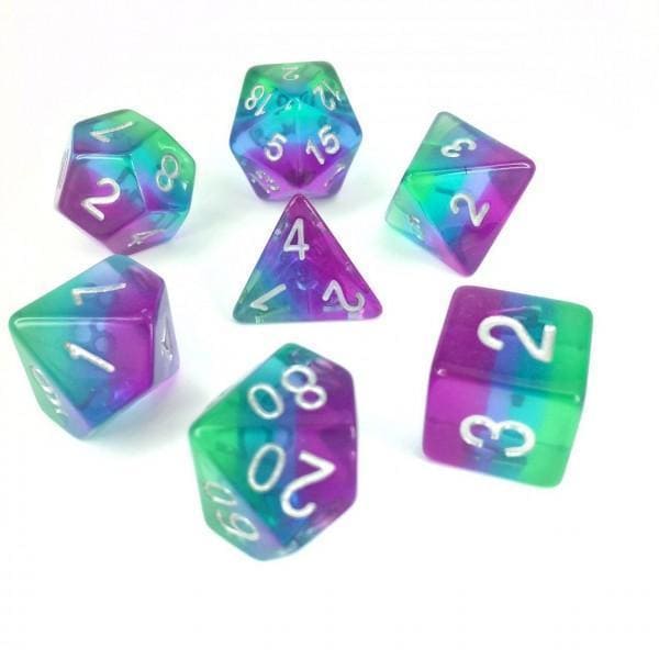 Blue Aurora Set of 7 HD Dice - DiceEmporium.com