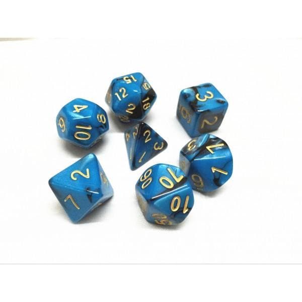 Blue Black Blend Dice Set - DiceEmporium.com