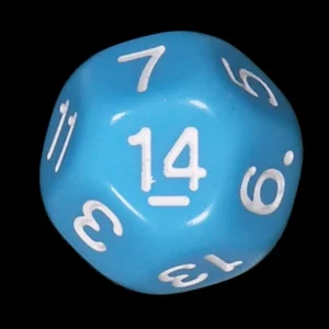 Blue D14 Dice