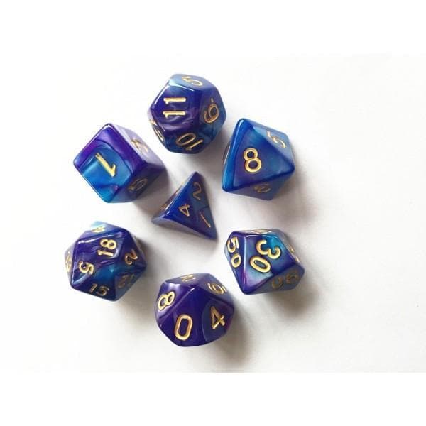 Blue Deep Purple Blend Dice Set - DiceEmporium.com