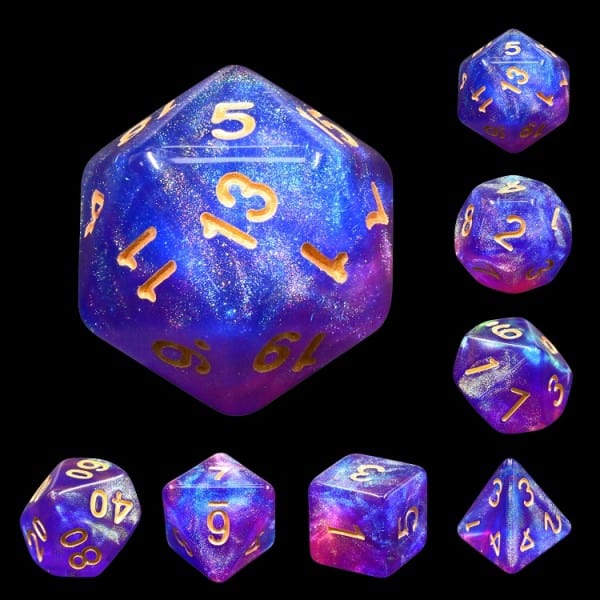 Blue Enchantress 7 die set - DiceEmporium.com