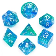 Blue Green Glitter Dice - DiceEmporium.com