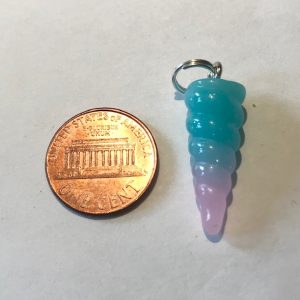 Blue Pink Unicorn Horn Charm