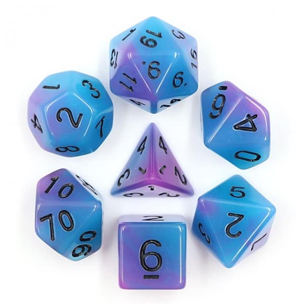 HD Blue Purple Glow in the Dark Dice - The Dice Emporium