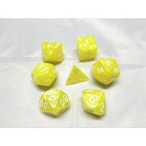 Bright Yellow Pearl Dice Set - DiceEmporium.com