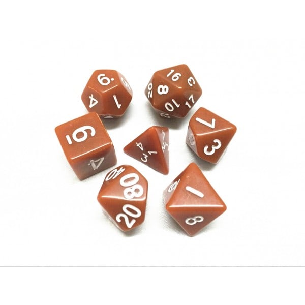 Brown Opaque Dice Set - DiceEmporium.com