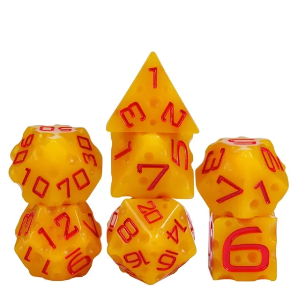 Cheese Dice 7-die set - Dice Emporium