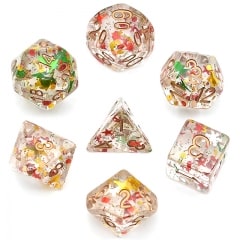 Colorful Fragment Filled Dice - DiceEmporium.com